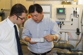 Gabry Ostuni and Michael Zhang during training