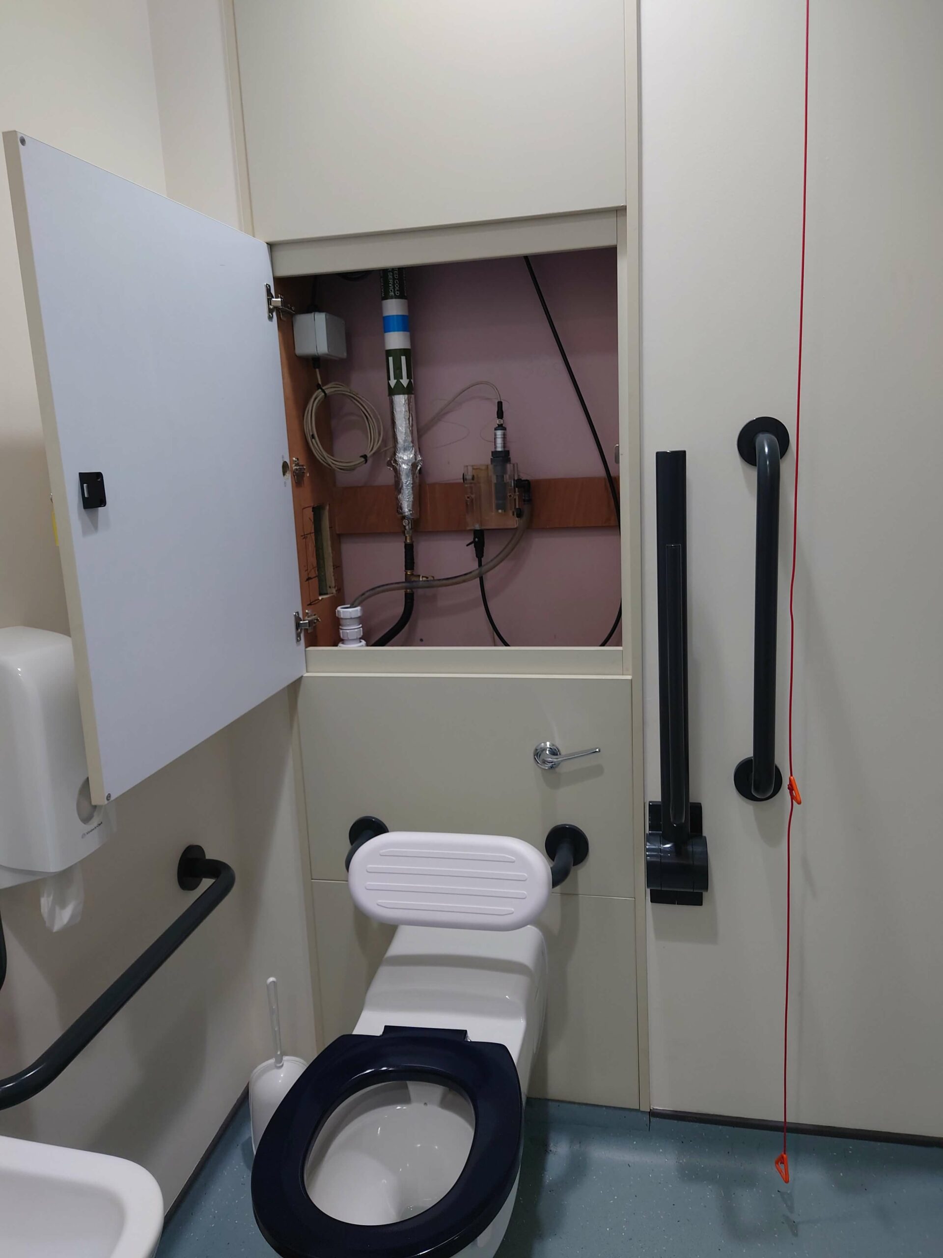 DioSense installed in the restroom of the healthcare facility