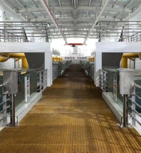 Turbidity analysers installed at the post-filter stage